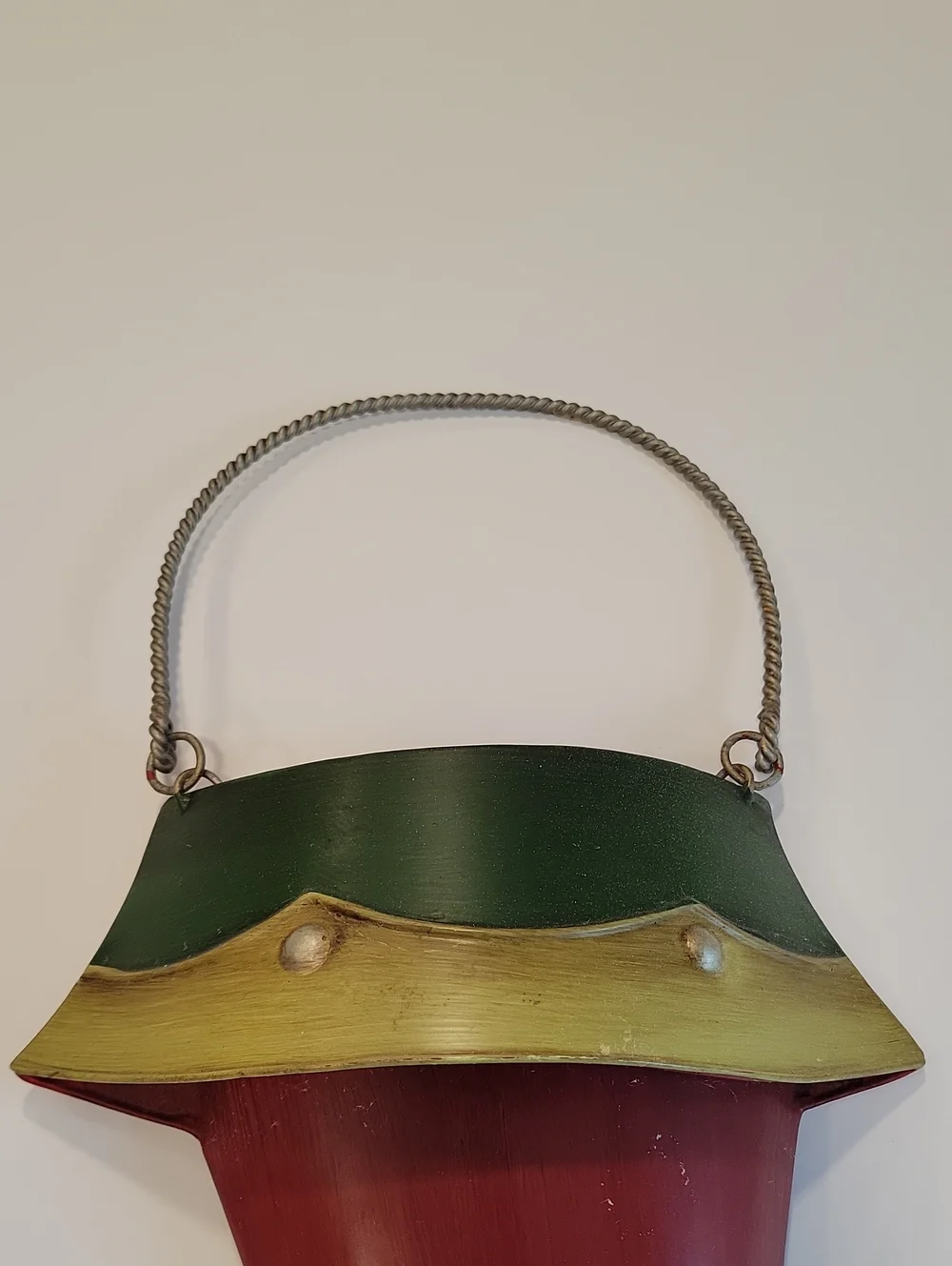 Southern Living at Home Metal Stocking Door Hanger Christmas Red Green Gold